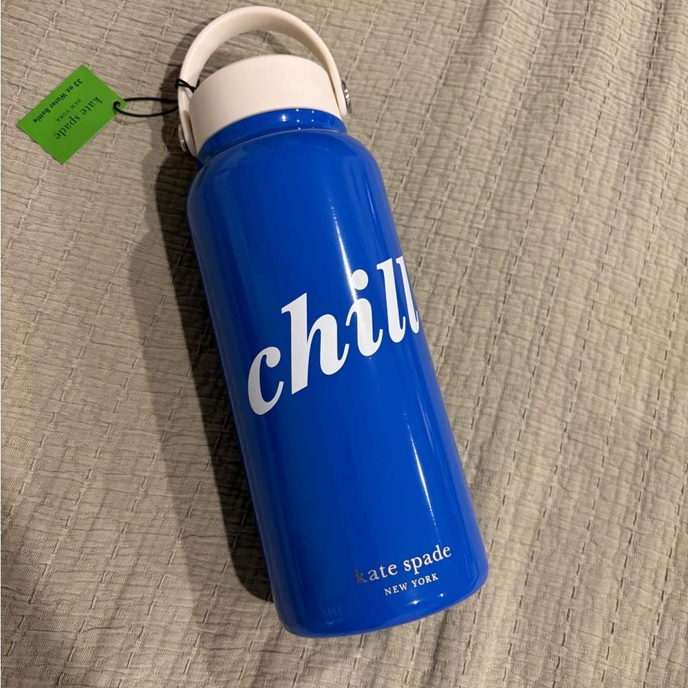 kate spade Blue and White Insulated Water Bottle